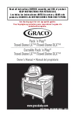 Graco Pack 'n Play Travel Dome DLX Owner'S Manual предпросмотр