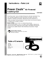 Preview for 1 page of Graco Power Caulk 309162B Instructions And Parts List