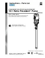 Предварительный просмотр 1 страницы Graco President A Series Instructions-Parts List Manual