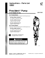 Graco President F Series Instructions-Parts List Manual preview