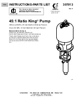 Graco Ratio King 224434 Instructions And Parts List предпросмотр