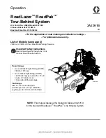 Preview for 1 page of Graco RoadLazer RoadPak 16N437 Operation Manual