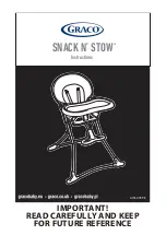 Предварительный просмотр 1 страницы Graco Snack n' Stow Instructions Manual