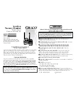 Предварительный просмотр 1 страницы Graco SoundSleep Owner'S Manual