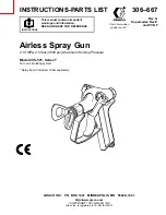 Preview for 1 page of Graco T Series Instructions-Parts List Manual