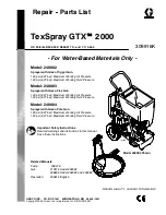 Graco TexSpray GTX Repair Parts Manual preview