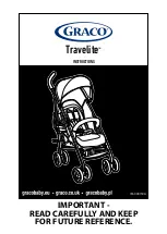 Предварительный просмотр 1 страницы Graco Travelite Instructions Manual