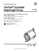 Graco TRITON 3D350HP Instructions-Parts List Manual предпросмотр