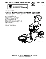 Graco Ultra 1000 Instructions And Parts List preview