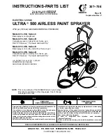 Preview for 1 page of Graco ULTRA 500 231-032 Instructions-Parts List Manual