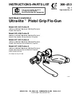 Graco Ultra-lite 235627 Instructions-Parts List Manual preview