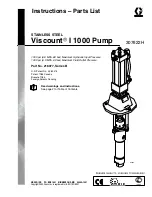 Graco Viscount I 1000 Instructions-Parts List Manual preview