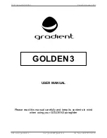 Предварительный просмотр 2 страницы Gradient GOLDEN3 User Manual