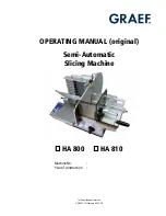 Graef HA 800 Operating Manual preview