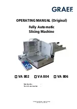 Предварительный просмотр 1 страницы Graef VA 802 Operating Manual