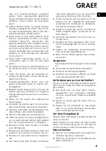 Preview for 4 page of Graef Wk 71 Operating Instructions Manual