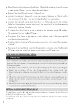 Preview for 8 page of Graef WK300 Operating Instructions Manual