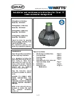 Preview for 1 page of Graf 81011001 Installation And Maintenance Instructions Manual