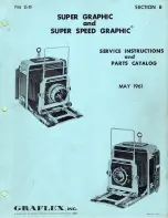 Preview for 1 page of Graflex SUPER GRAPHIC Installation, Service Instructions & Parts