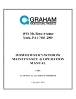 Graham Architectural Products Series 0400 Homeowner'S Manual preview