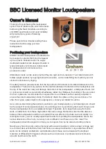 Preview for 1 page of Graham Audio LS3/5 Owner'S Manual