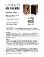 Graham Audio LS5/9 Owner'S Manual preview