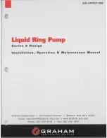 Graham Corporation Liquid Ring Pump 2 Series Installation, Operation & Maintenance Manual preview