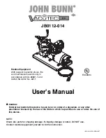 Предварительный просмотр 1 страницы Graham Field JOHN BUNN JB0112-014 User Manual