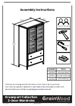 Предварительный просмотр 1 страницы GrainWood GP0803 Assembly Instructions Manual