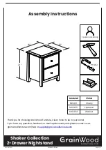 GrainWood Shaker SH0401 Assembly Instructions Manual предпросмотр