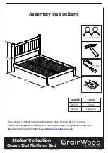 GrainWood Shaker SH1301 Assembly Instructions Manual предпросмотр