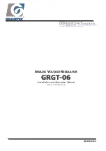 Grameyer GRGT-06 Installation And Operation Manual предпросмотр