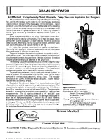 Preview for 11 page of Grams Medical Aspirator S-300 Operating & Maintenance Instructions