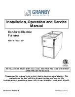 Granby Conforto KLE 10 TO 27kW Installation, Operation And Service Manual preview