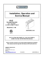 Preview for 1 page of Granby KLC-100 Installation, Operation And Service Manual