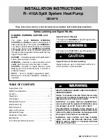 Preview for 1 page of Grand Aire WCH54 Series Installation Instructions Manual