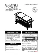 Preview for 1 page of Grand Cafe CGE06ALP Operator'S Manual