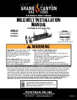 Preview for 1 page of Grand Canyon Gas Logs MVQMKLP Installation Manual