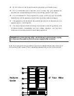 Предварительный просмотр 5 страницы Grand Cru 36D Instruction Manual