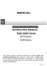 Grand Cru Built-Under Series Instruction Manual preview