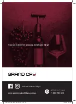 Предварительный просмотр 30 страницы Grand Cru GC166 Series Owner'S Manual