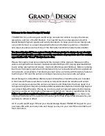 Preview for 3 page of Grand Design Reflection Fifth Wheel 150 Series Owner'S Manual