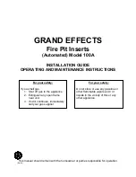 GRAND EFFECTS 100A Installation Manual предпросмотр