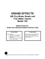 GRAND EFFECTS Model 100 Owner'S Manual предпросмотр