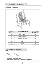 Preview for 6 page of GRAND RESORT D71 M18572 Use And Care Manual