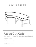 GRAND RESORT D71 M20321 Use And Care Manual preview