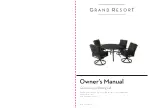 GRAND RESORT Garrison 5pc Dining Set Owner'S Manual preview