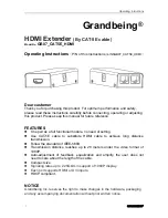 Grandbeing GB07_CAT5E_HDMI Operating Instructions Manual preview