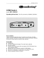 Preview for 1 page of Grandbeing GB07_SW0402X Operating Instructions Manual