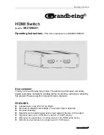 Preview for 1 page of Grandbeing GB07SW0201 Operating Instructions Manual